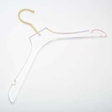 Plastic hangers with online metal hooks